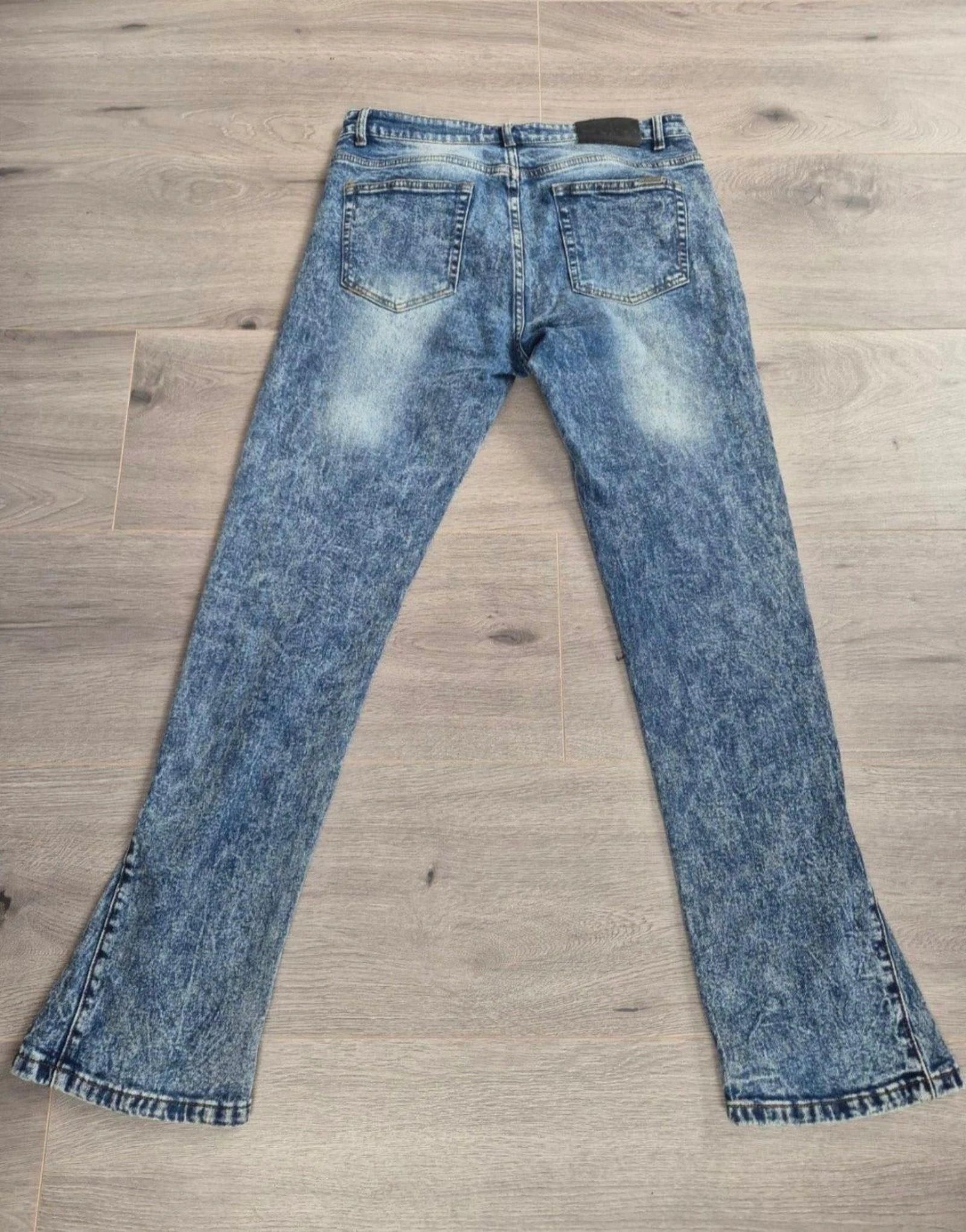 Don't Waste Culture Acid Wash Flare Jeans avec fentes - Taille 32 – photo 7
